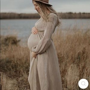 Baltic Born Athena Satin Pleated Dress - Maternity Dress/Formal Gown